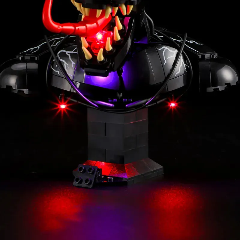 Lightailing LED installation on Venom Bust bust