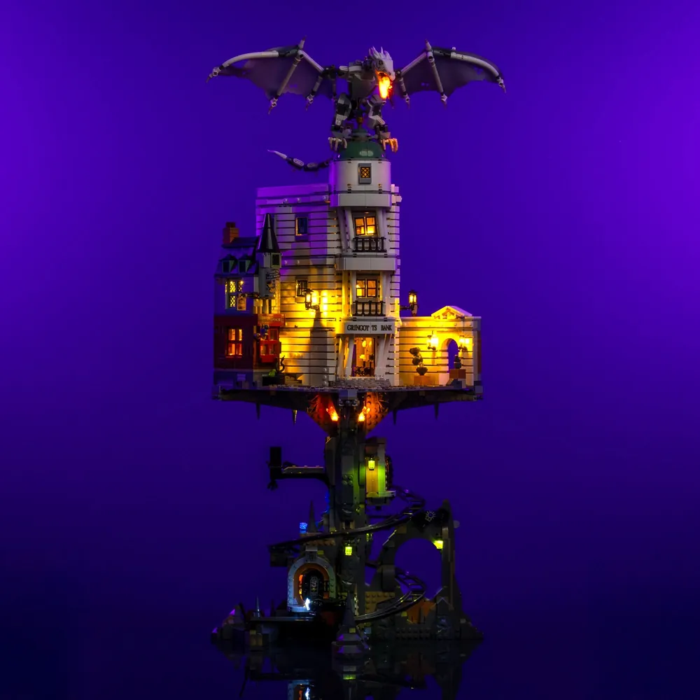 Light My Bricks light kit for LEGO Gringotts Wizarding Bank 76417, premium lighting