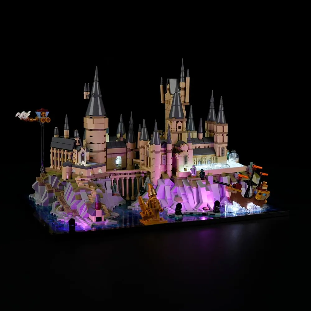 Lightailing pre-soldered harness kit for LEGO 76419 lighting the castle's main entrance