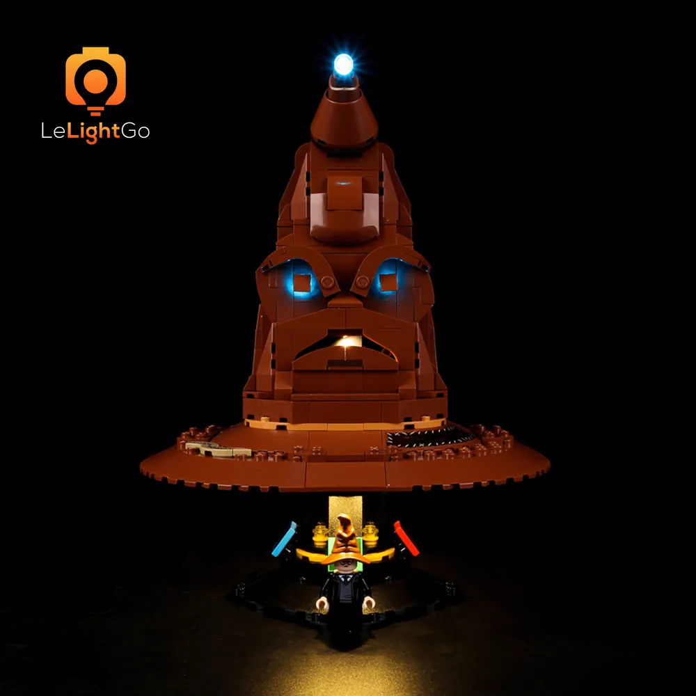 LEGO Sorting Hat with LeLightGo micro-LED lighting