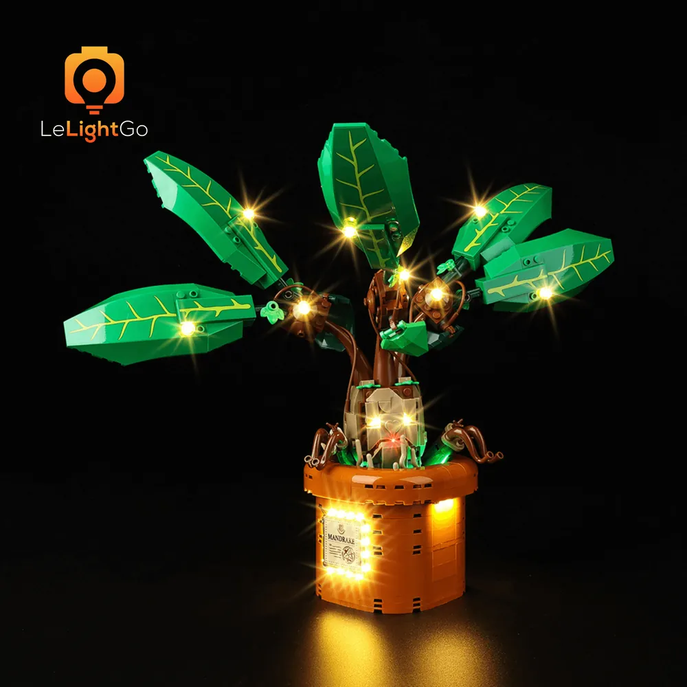 LeLightGo LED kit for LEGO Mandrake 76433 with intense leaf lighting