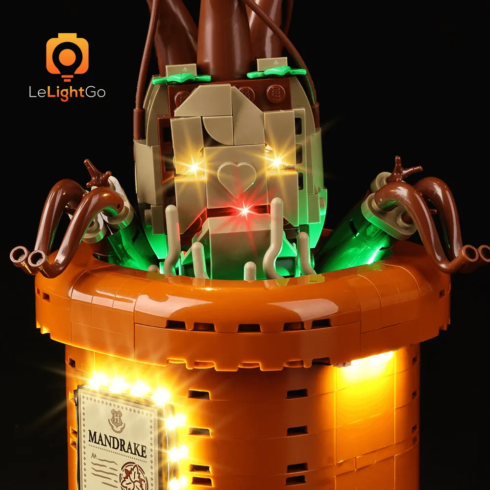 LeLightGo sound variant for LEGO Mandrake 76433 with audio-reactive LEDs