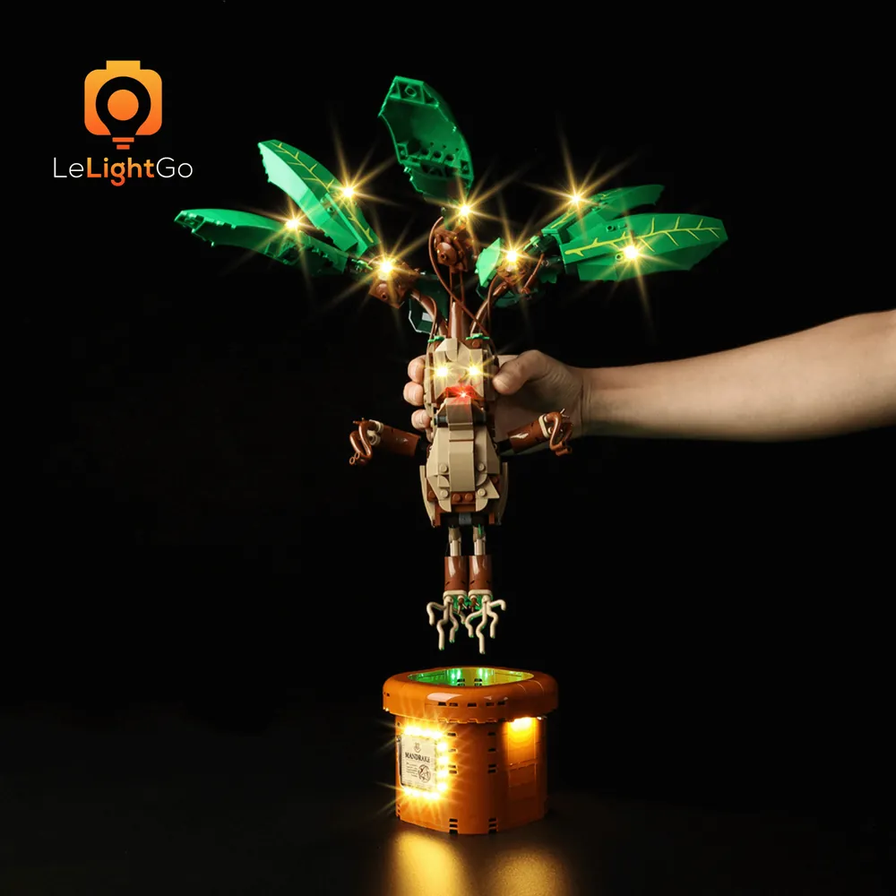 LeLightGo micro-LED components for LEGO Mandrake 76433 under table