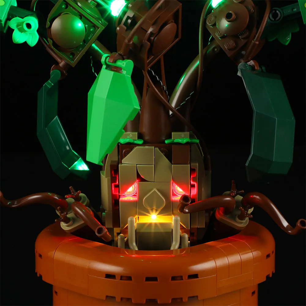 Lightailing kit lighting the roots and leaves of LEGO Mandrake 76433