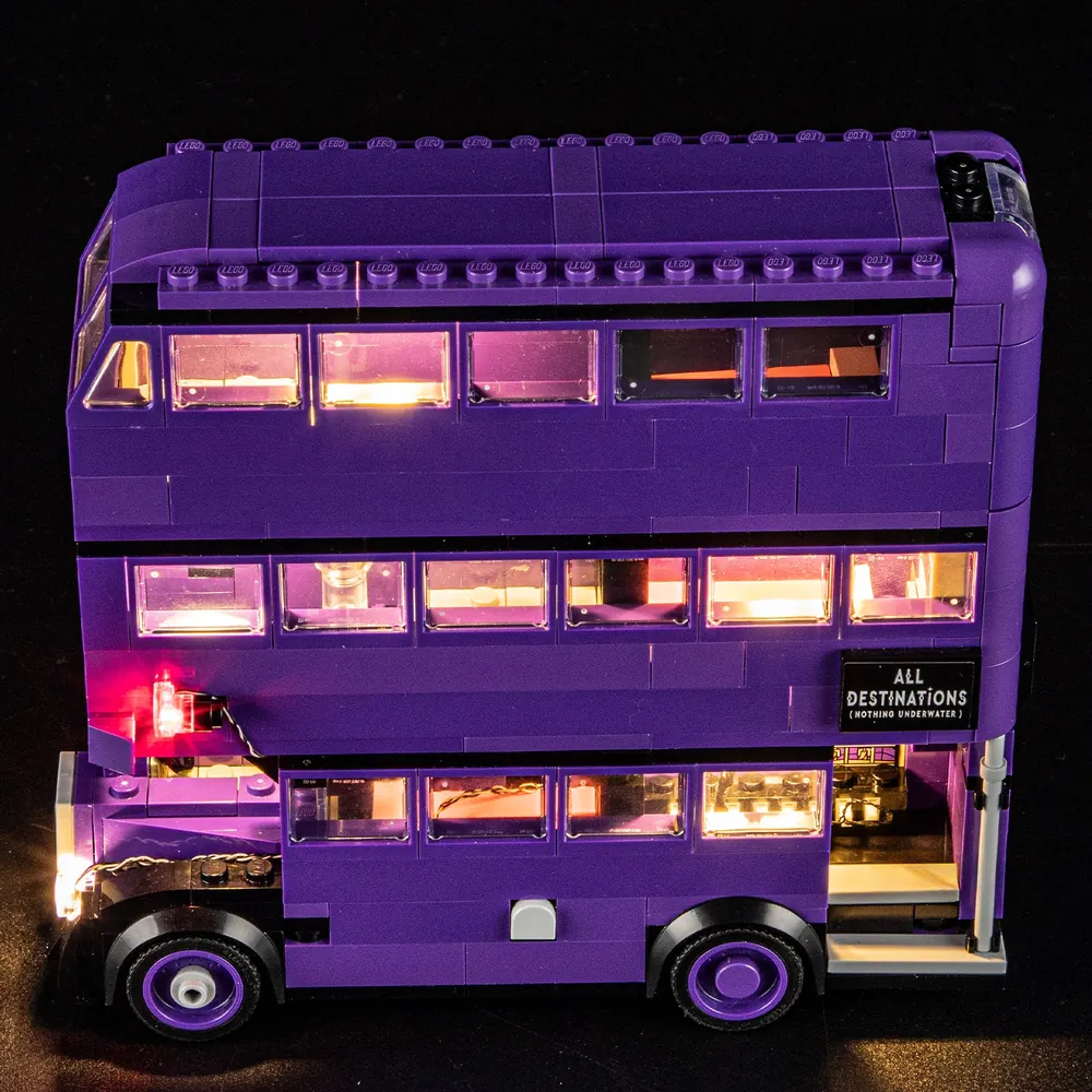 LEGO Knight Bus Adventure 76446 illuminated by Briksmax 2.0 LED kit