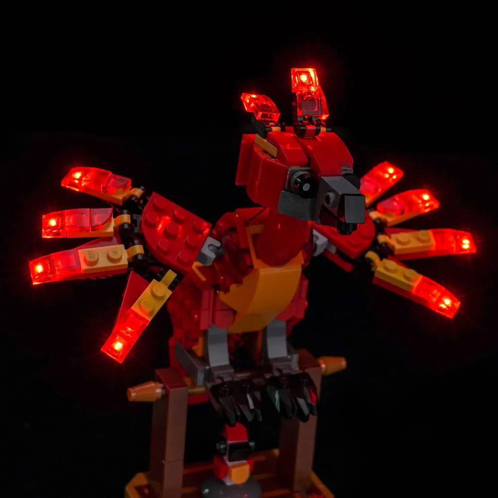 BrickBling powered Fawkes display with warm lighting effects