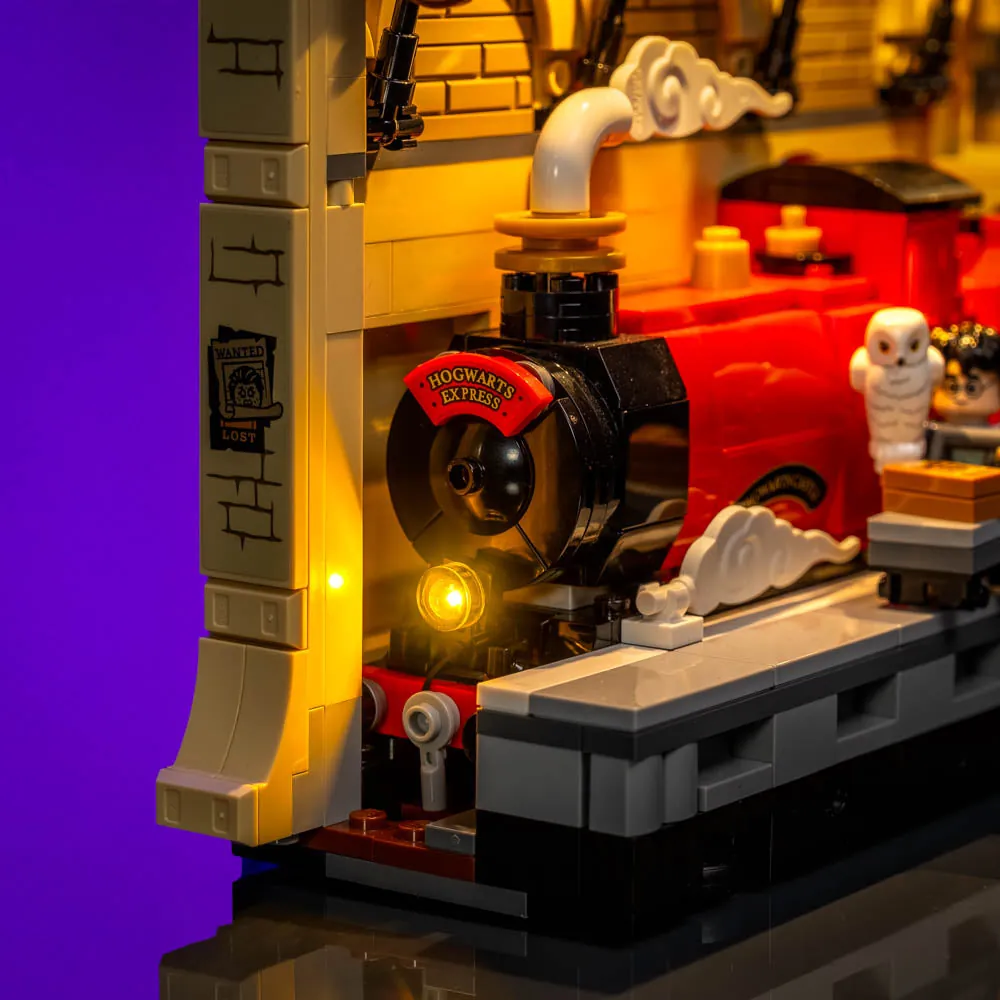 Bright illumination from Light My Bricks on LEGO Hogwarts Express
