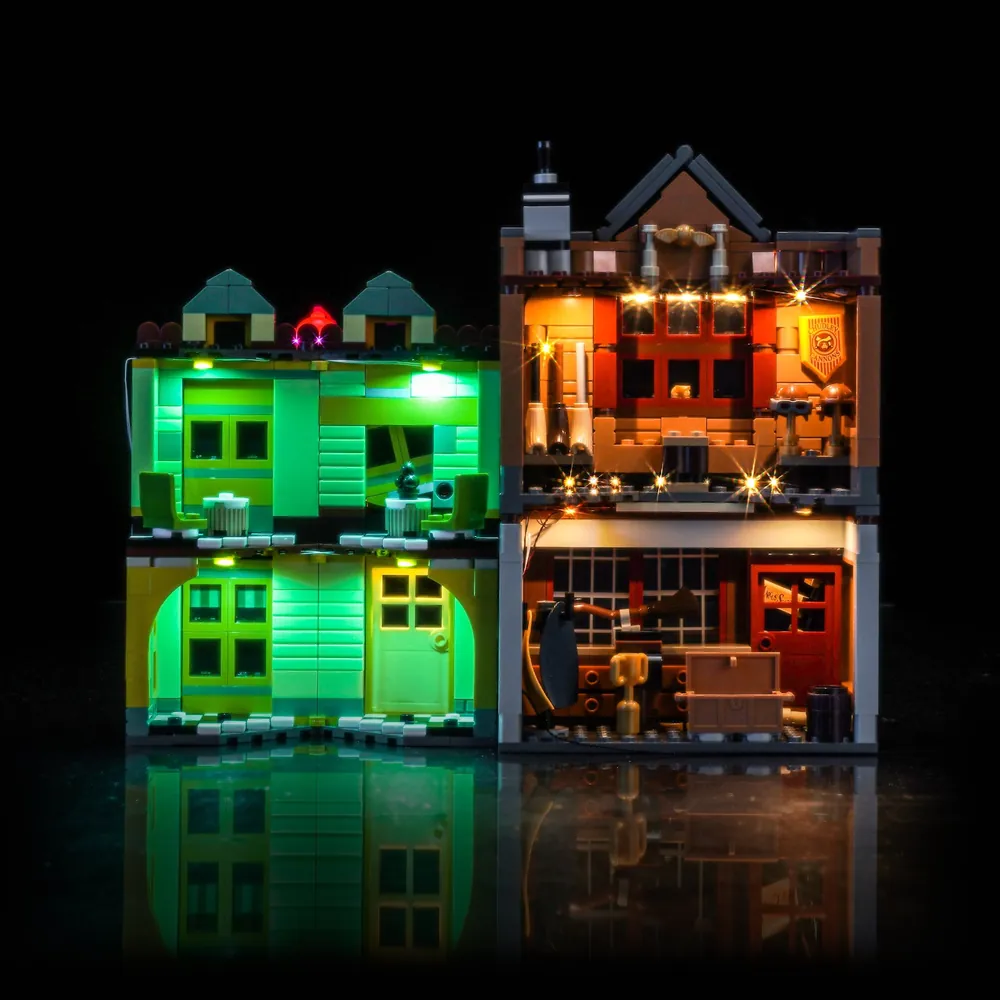 BrickBling Remote Control version for LEGO 76452 with classic and remote variants showing the modular wiring approach