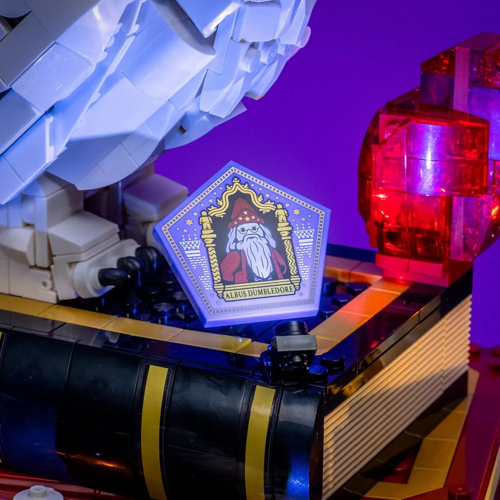 Warm lighting effect from Light My Bricks on LEGO Harry Potter set