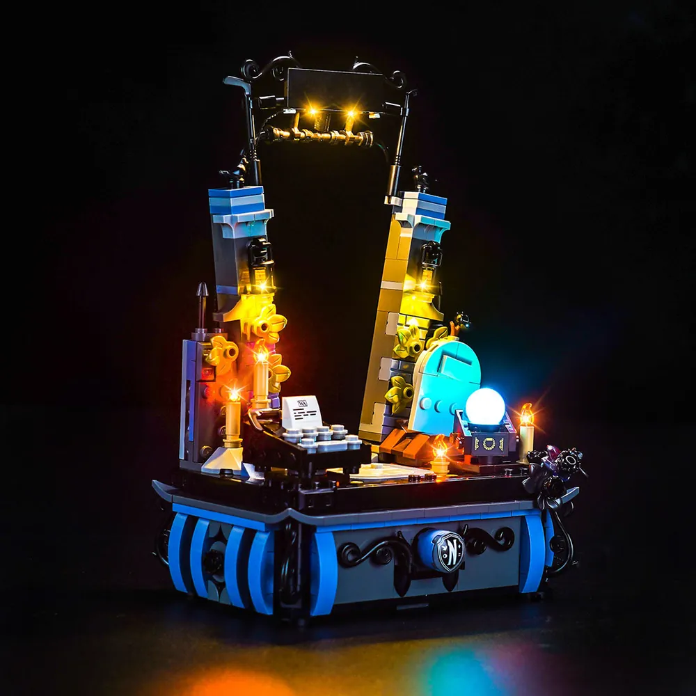 BrickBling light kit for LEGO Wednesday 76780 with glowing base and figure
