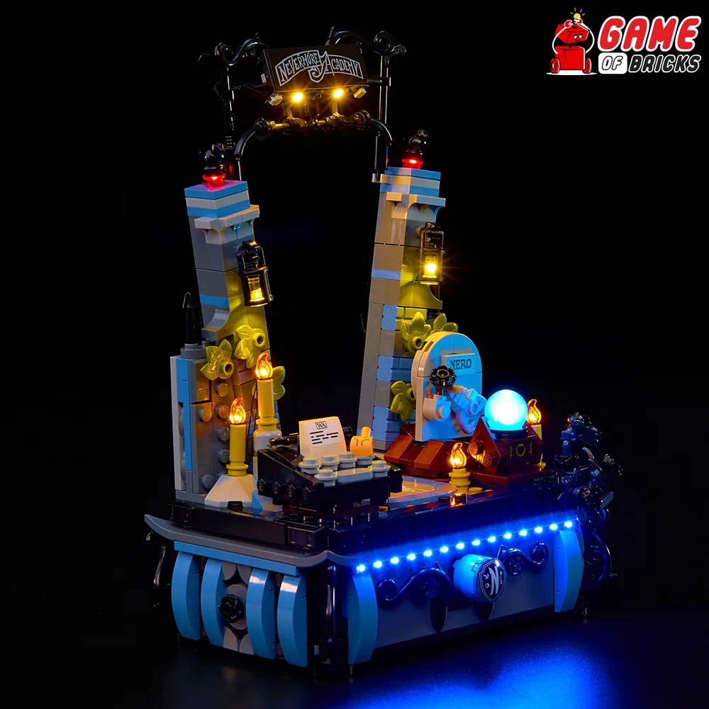 Game of Bricks LED kit for LEGO Wednesday 76780 with bright uniform lighting
