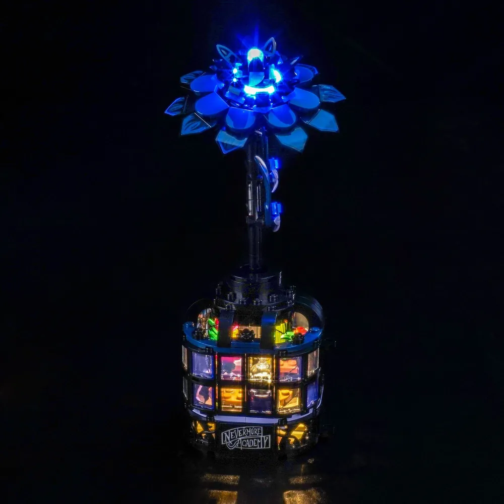 BrickBling LED kit for LEGO Black Dahlia Flower 76784 with blue light option