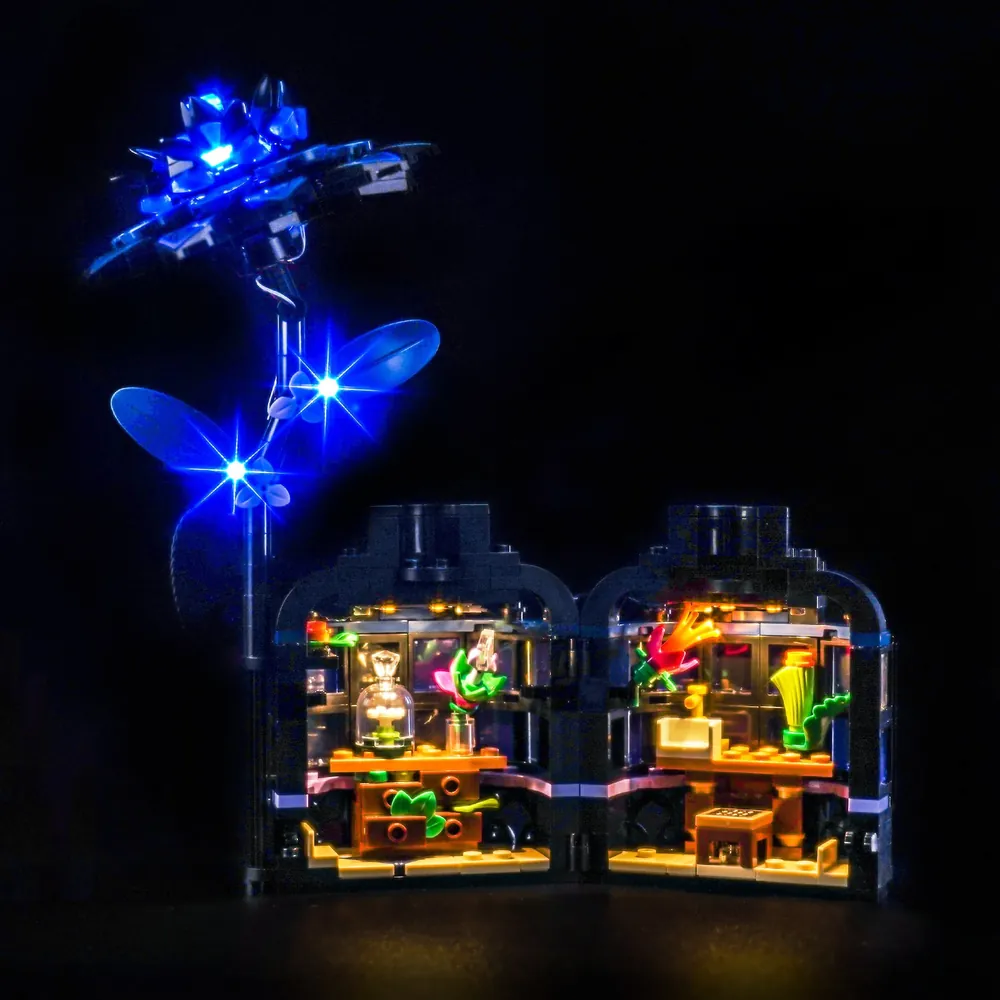 BrickBling LED kit for LEGO Black Dahlia Flower 76784 with pink purple light