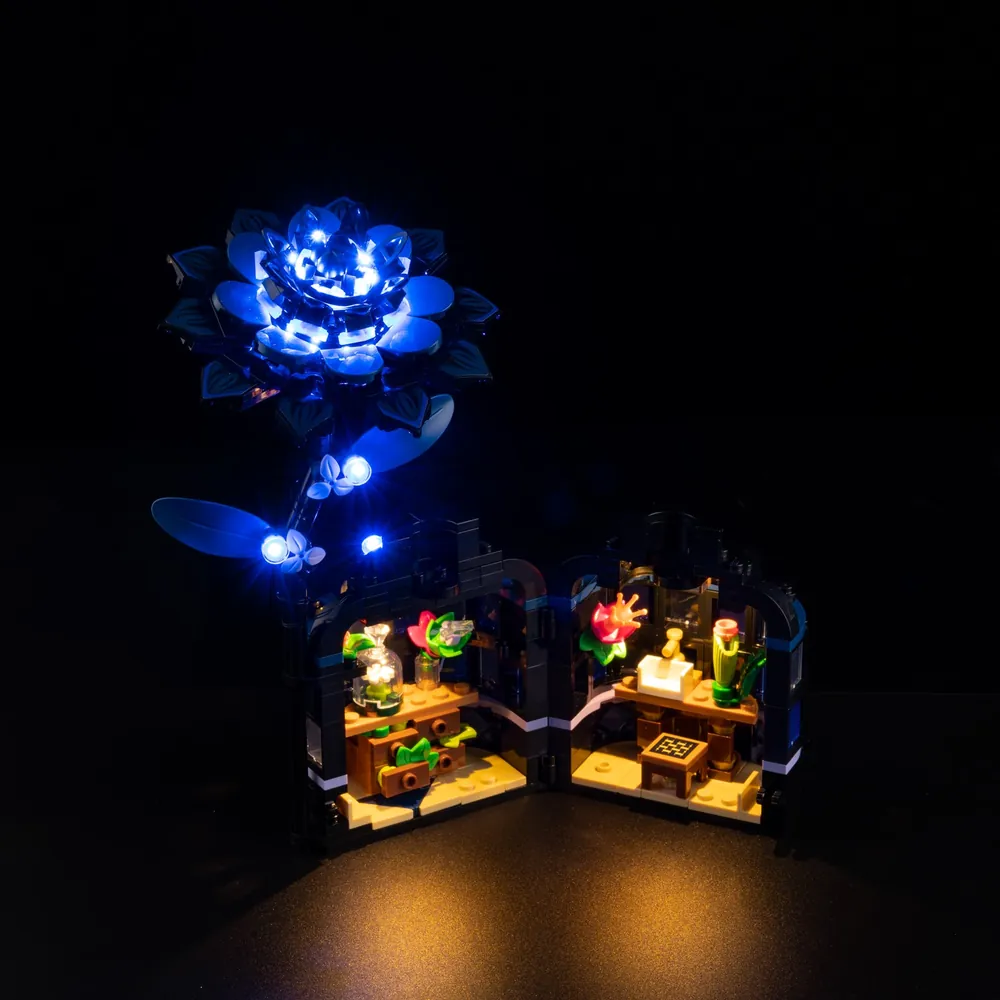 Game of Bricks LED kit lighting the Nevermore classroom
