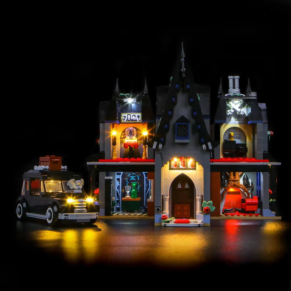 Remote control variant of BrickBling LED kit for LEGO Morticia's Cottage 76786