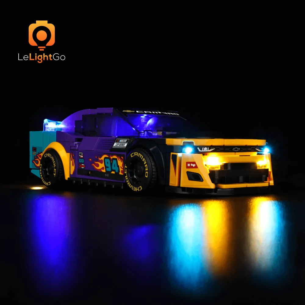LeLightGo LED kit for LEGO 76935 NASCAR Camaro with taillights and engine glow