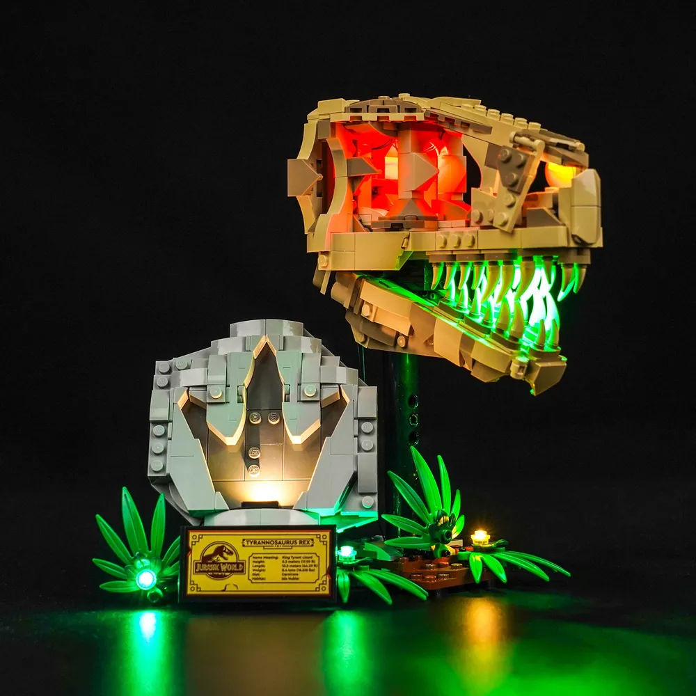 BrickBling LED kit Lego T. rex skull 76964 modular micro-LED spotlight