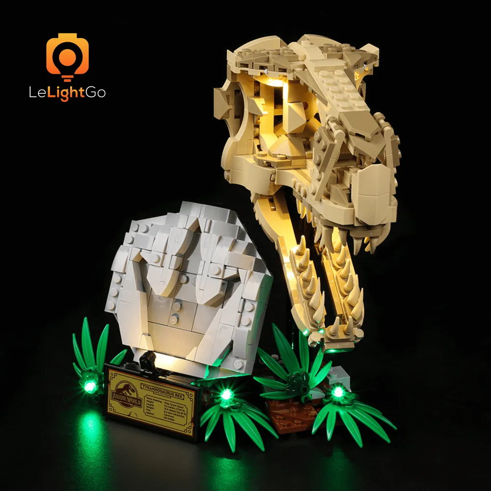 LeLightGo LED kit Lego T. rex skull 76964 budget micro-LED glow