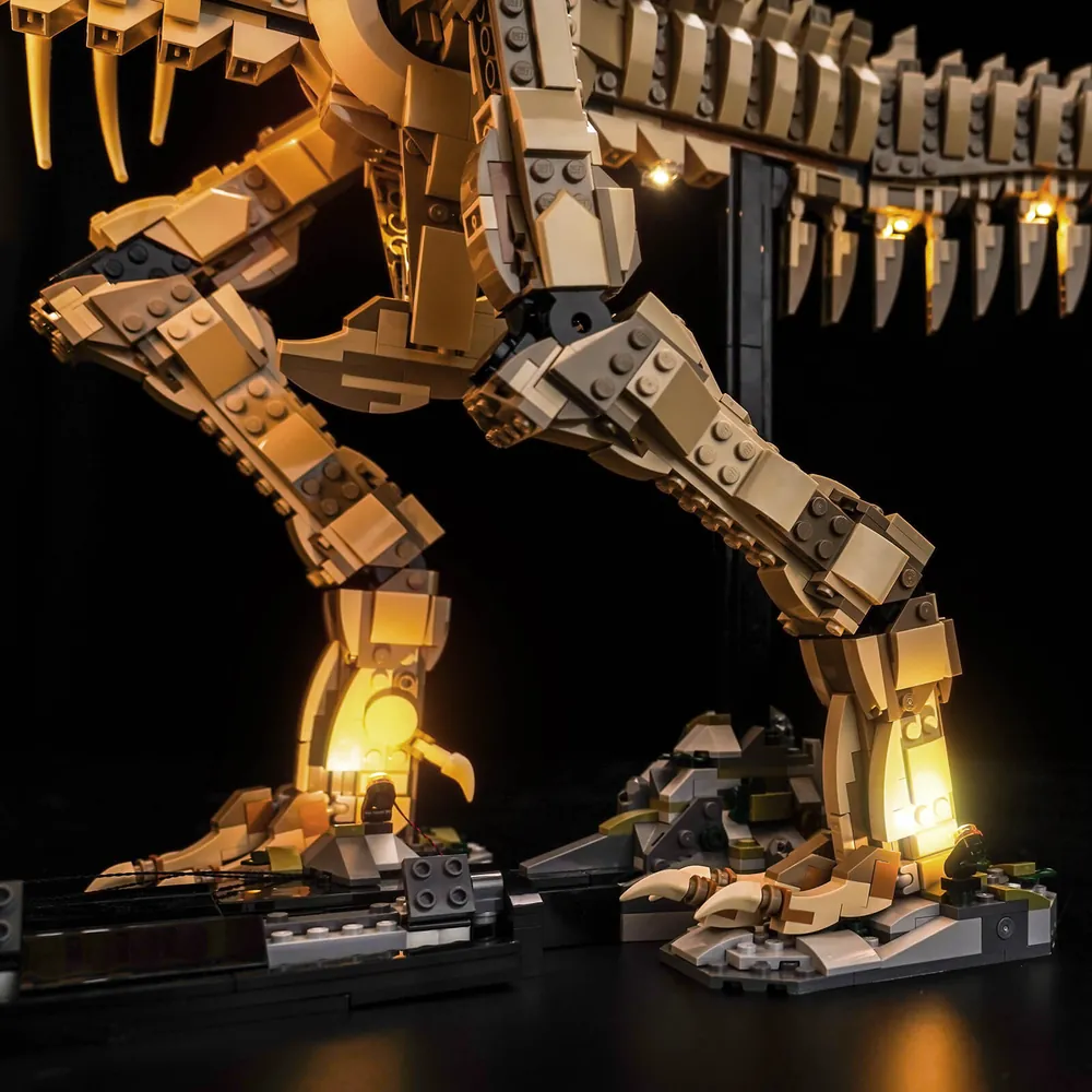 Concealed micro-wires in the T-Rex ribcage with BrickBling
