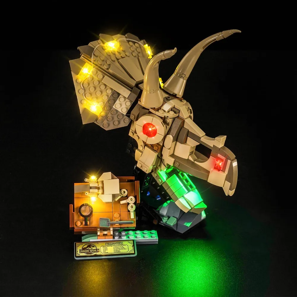 BrickBling LED kit for LEGO Triceratops Skull 76969