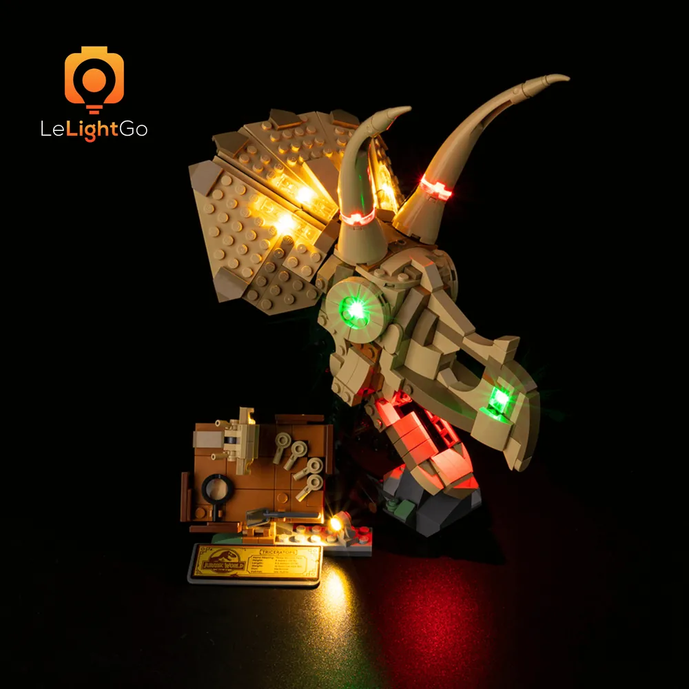 LeLightGo LED kit for LEGO Triceratops Skull 76969