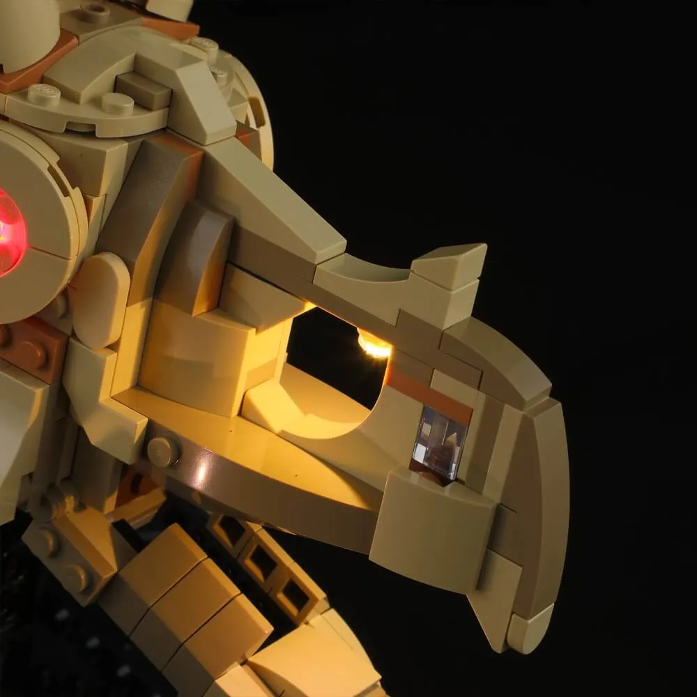 Lightailing harness wires on LEGO fossil set