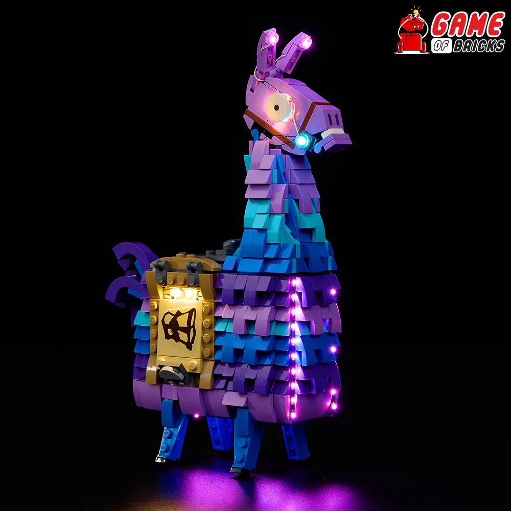 Game of Bricks LED kit for LEGO Supply Llama 77071 showing modular expansion boards