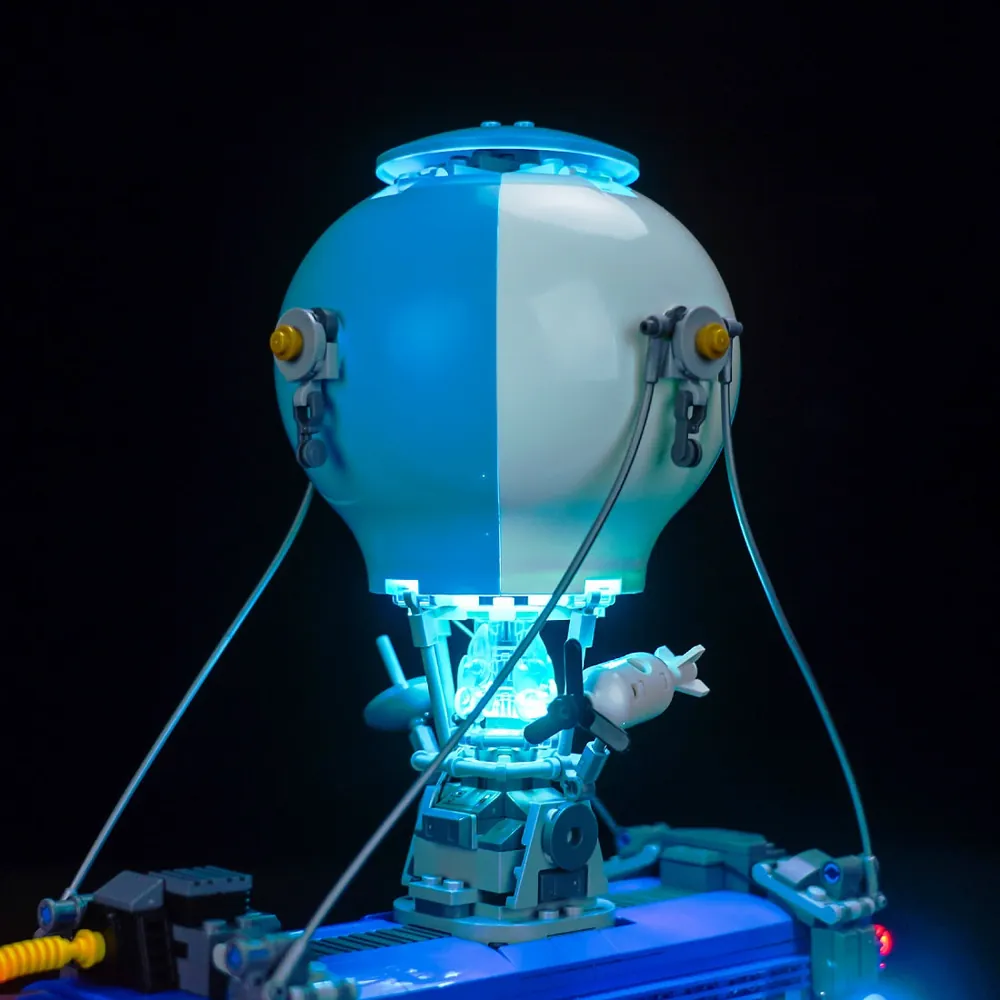 LEGO Fortnite Battle Bus illuminated with BrickBling LED lighting kit