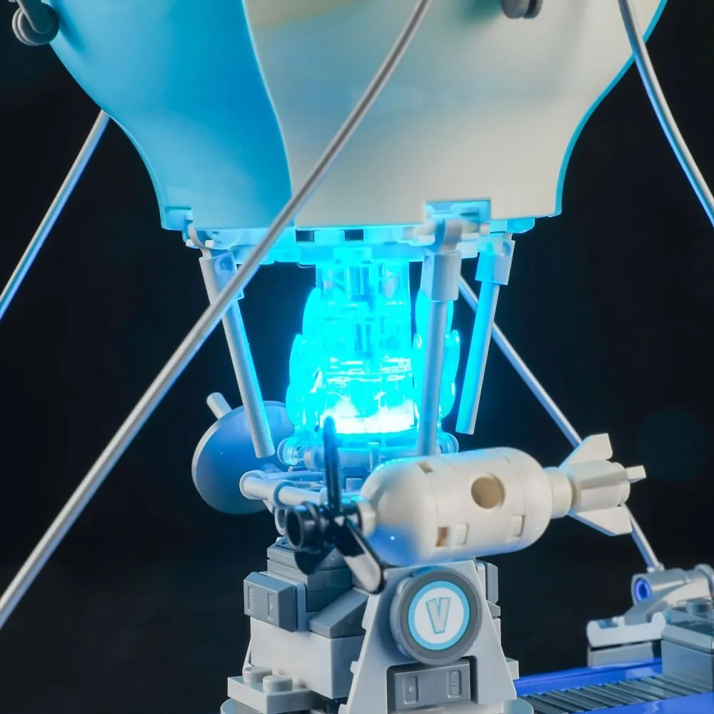 LEGO Fortnite Battle Bus lit by Lightailing LED lighting kit