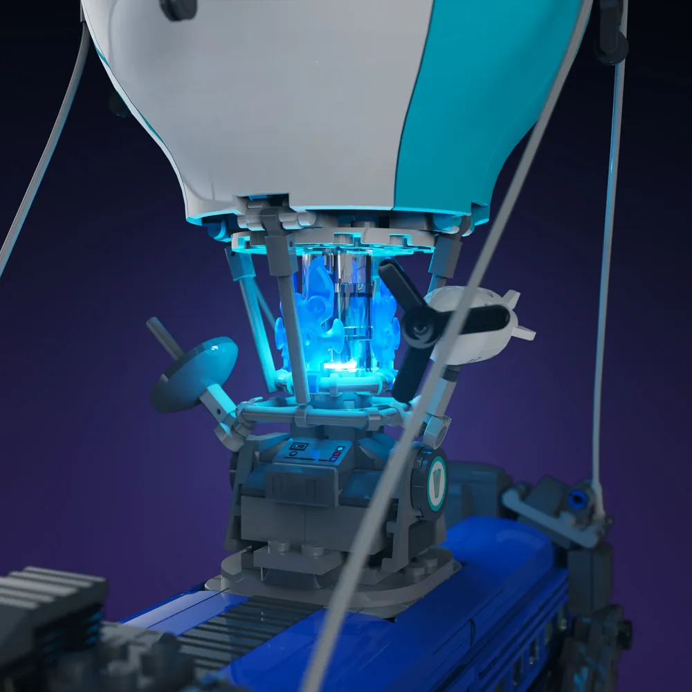 LightMyBricks lighting upgrade for LEGO Fortnite Battle Bus