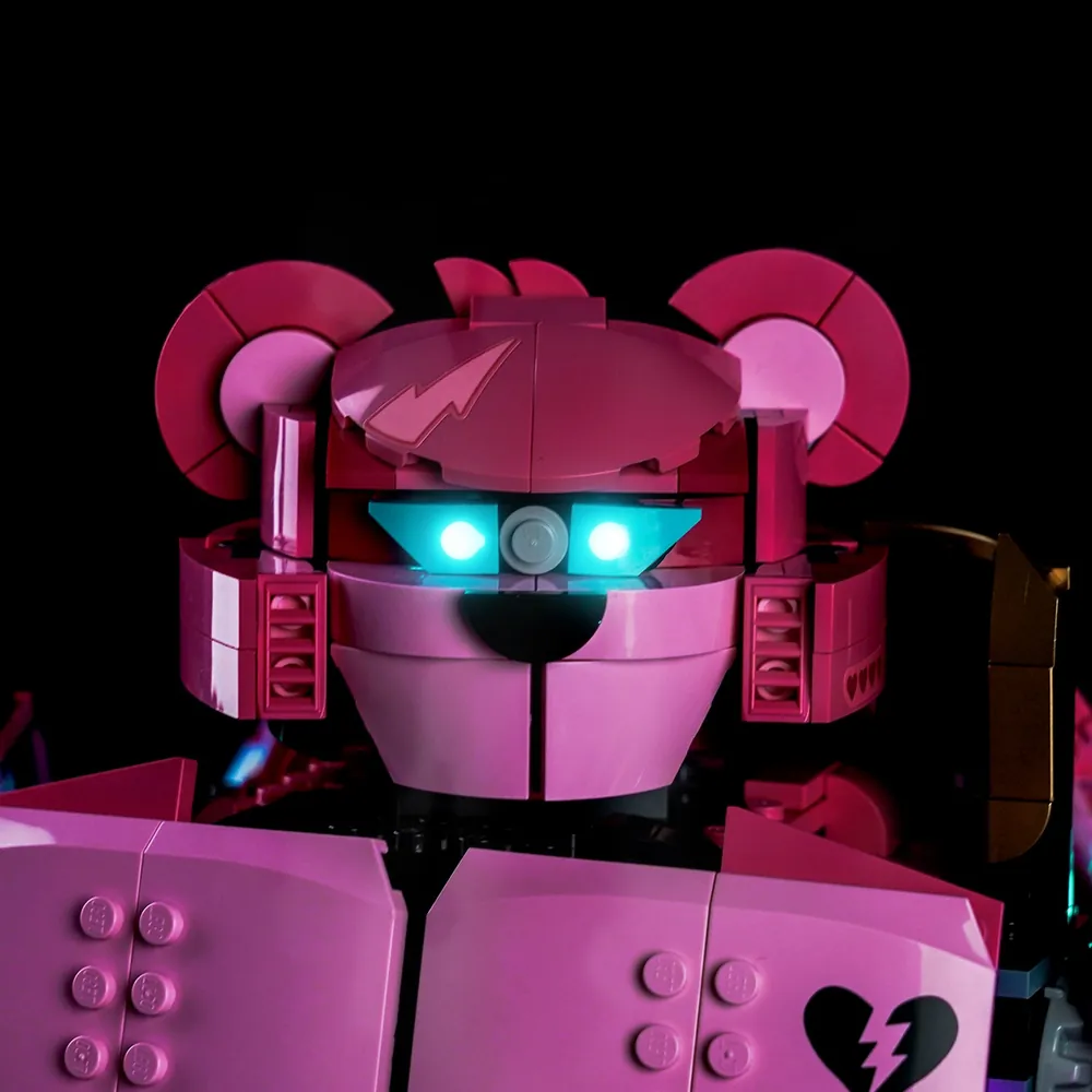 LEGO Mecha Team Leader 77078 with classic BrickBling lighting