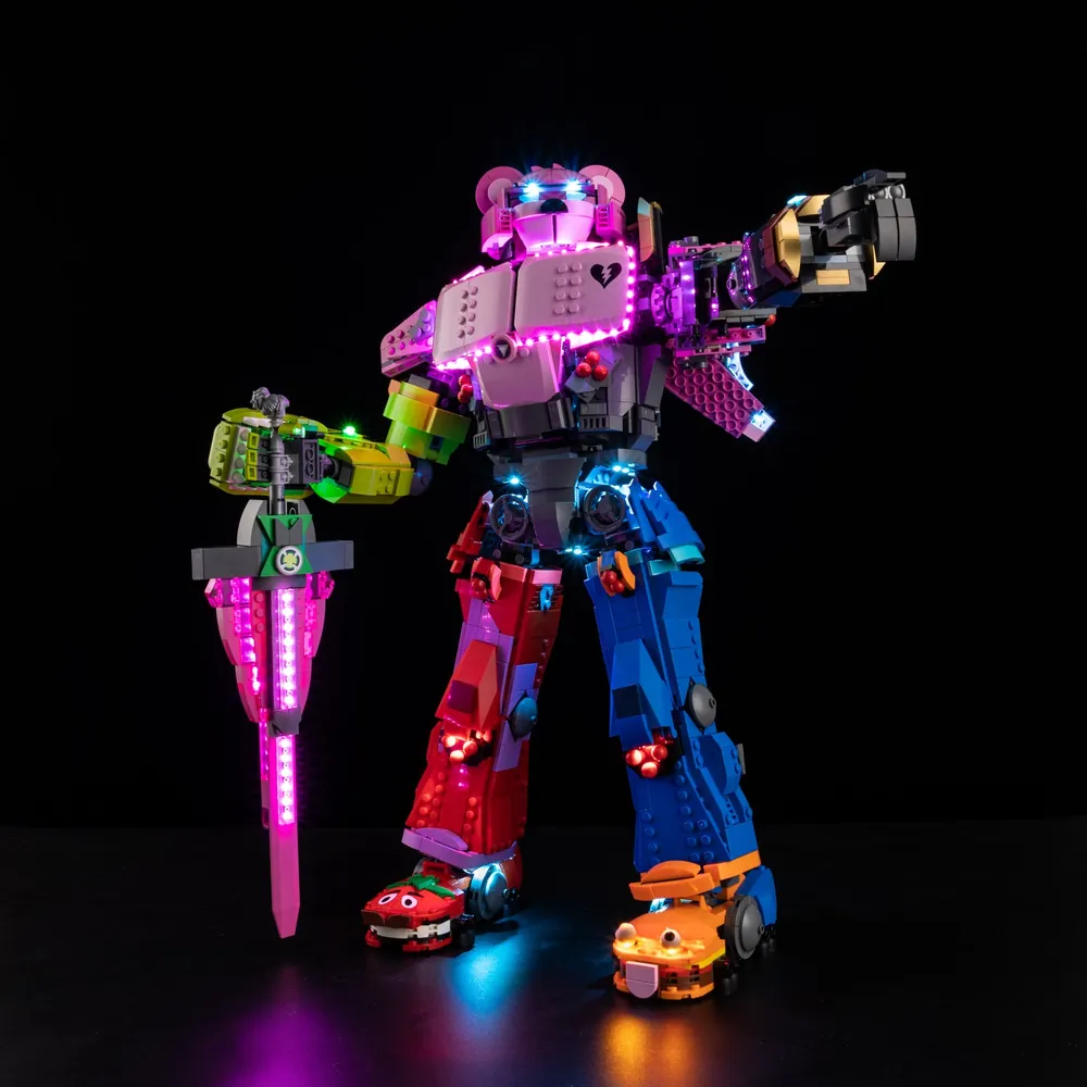Game of Bricks light kit for LEGO Fortnite Mecha Team Leader 77078 with expansion boards