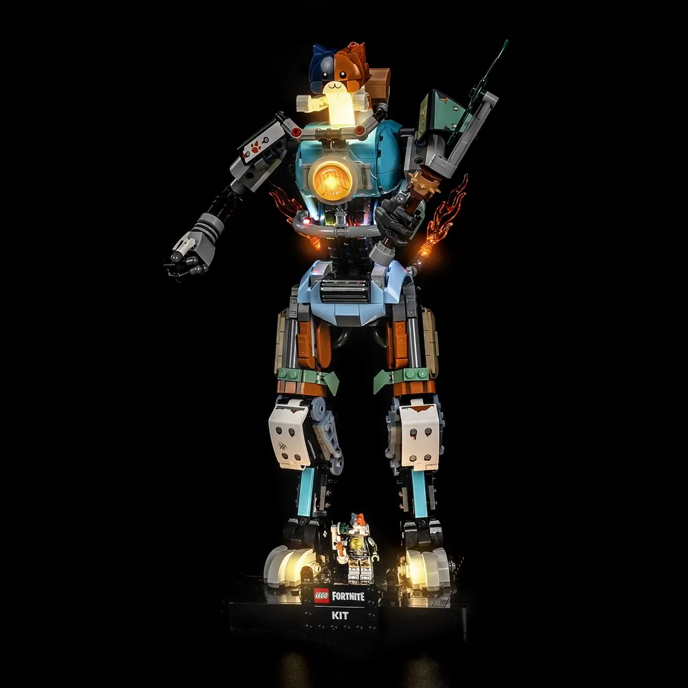 BrickBling LED kit for LEGO Fortnite KIT 77081 mech illuminating cockpit and base