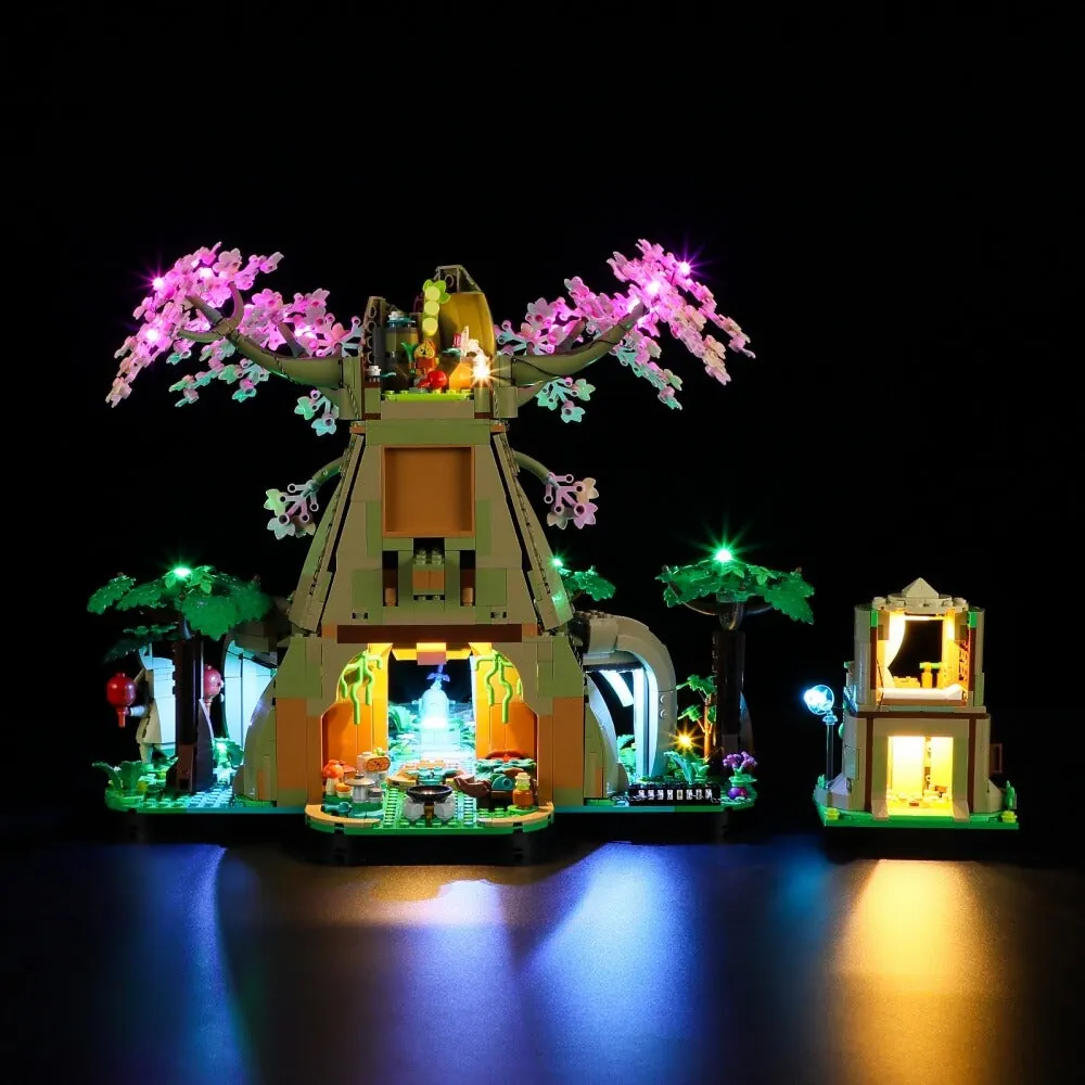 Lightailing LED installation on LEGO Great Deku Tree 77092 with thicker wires