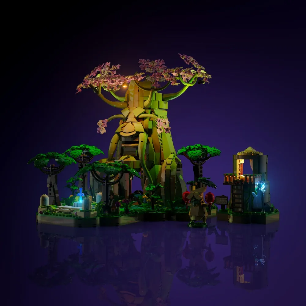 LightMyBricks LED kit for LEGO Great Deku Tree 77092 with premium lighting