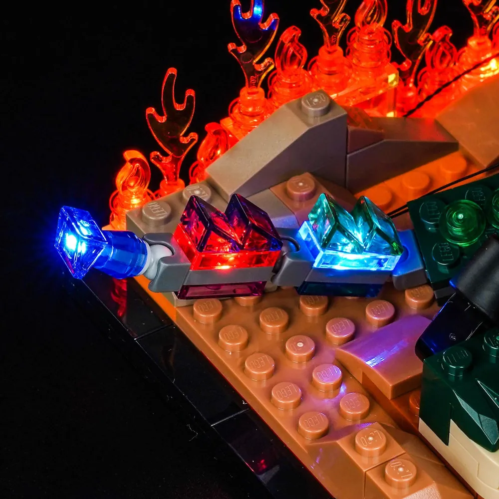 BrickBling Remote Control version for LEGO 77093, adding interactive lighting to the display