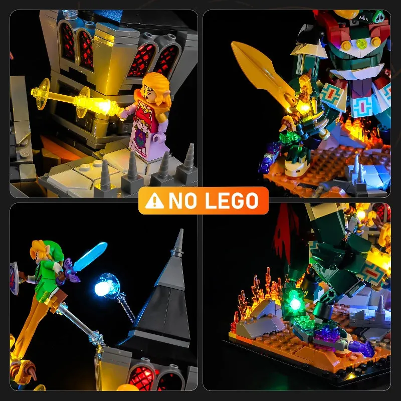 Detail of Lightailing's thicker wires on LEGO 77093, showing the integrated harness approach