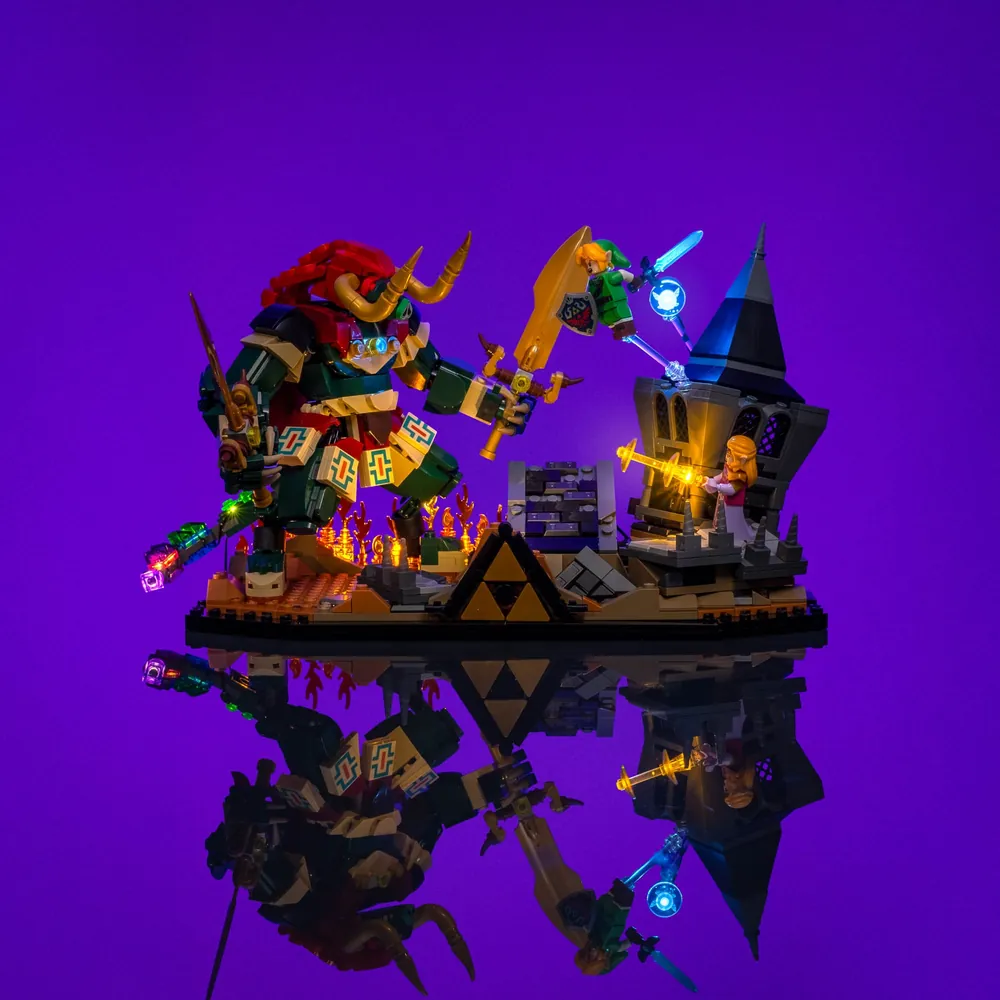 Lightmybricks premium LED kit for LEGO 77093, providing extensive illumination across the scene