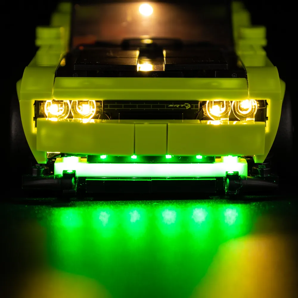 LEGO Speed Champions 77237 with Game of Bricks LED kit front and rear lights on