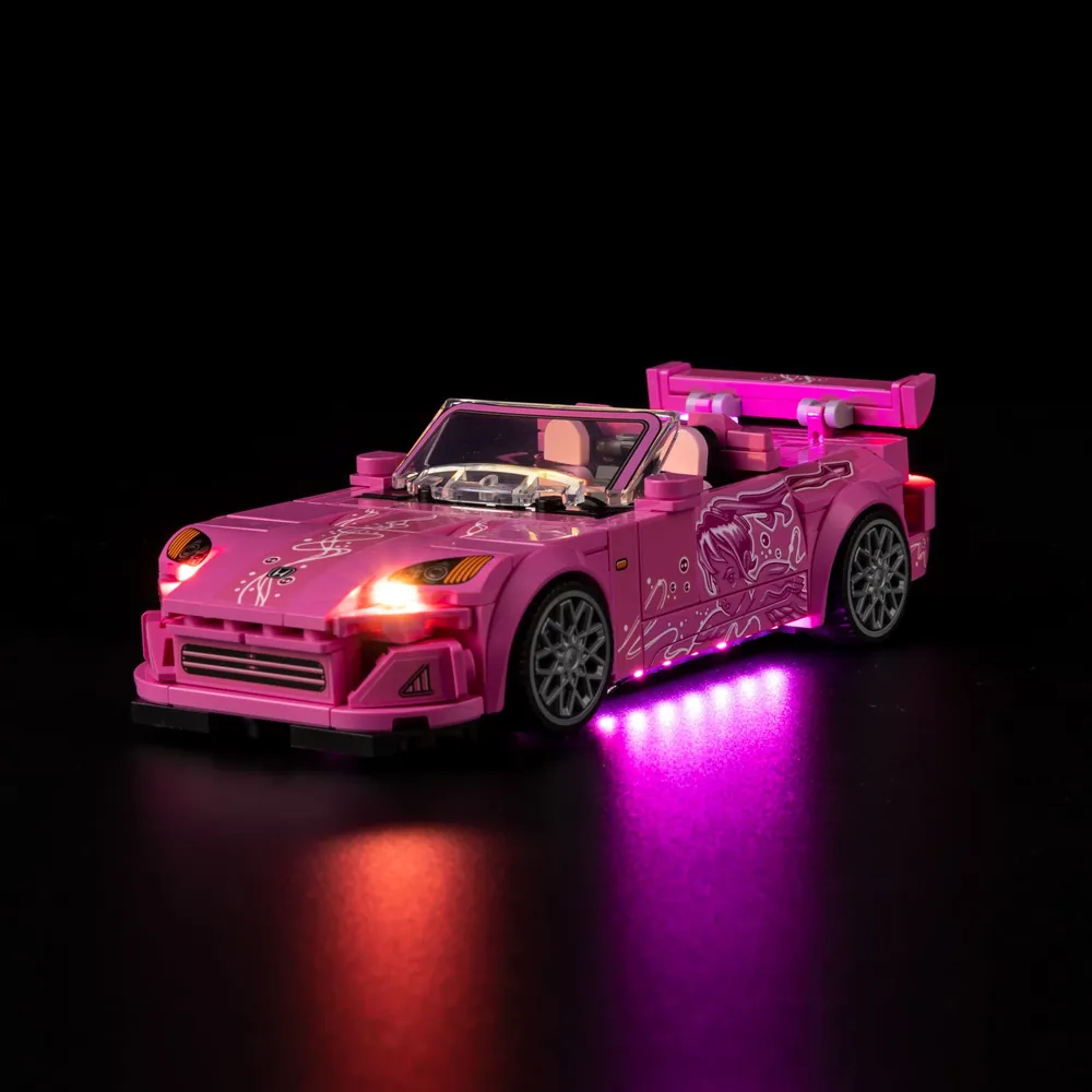 Game of Bricks LED kit for LEGO Honda S2000 77241 with bright headlights