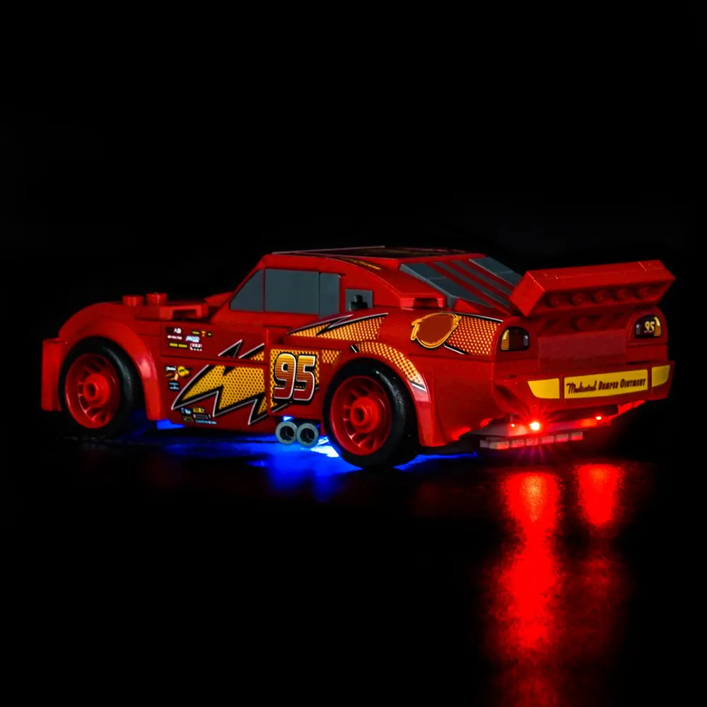 BrickBling LED kit for LEGO Lightning McQueen 77255 wiring detail
