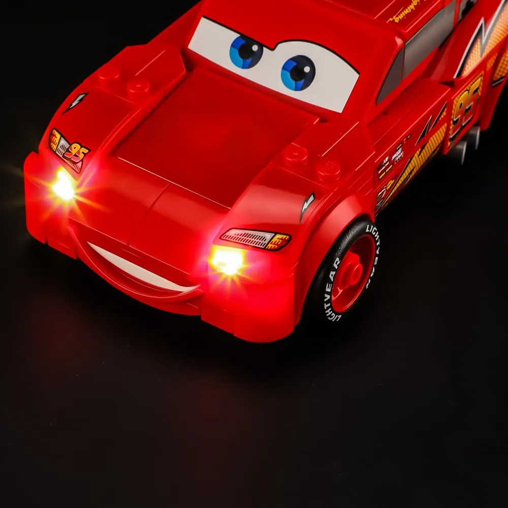 Lightailing LED kit for LEGO Lightning McQueen 77255 front view