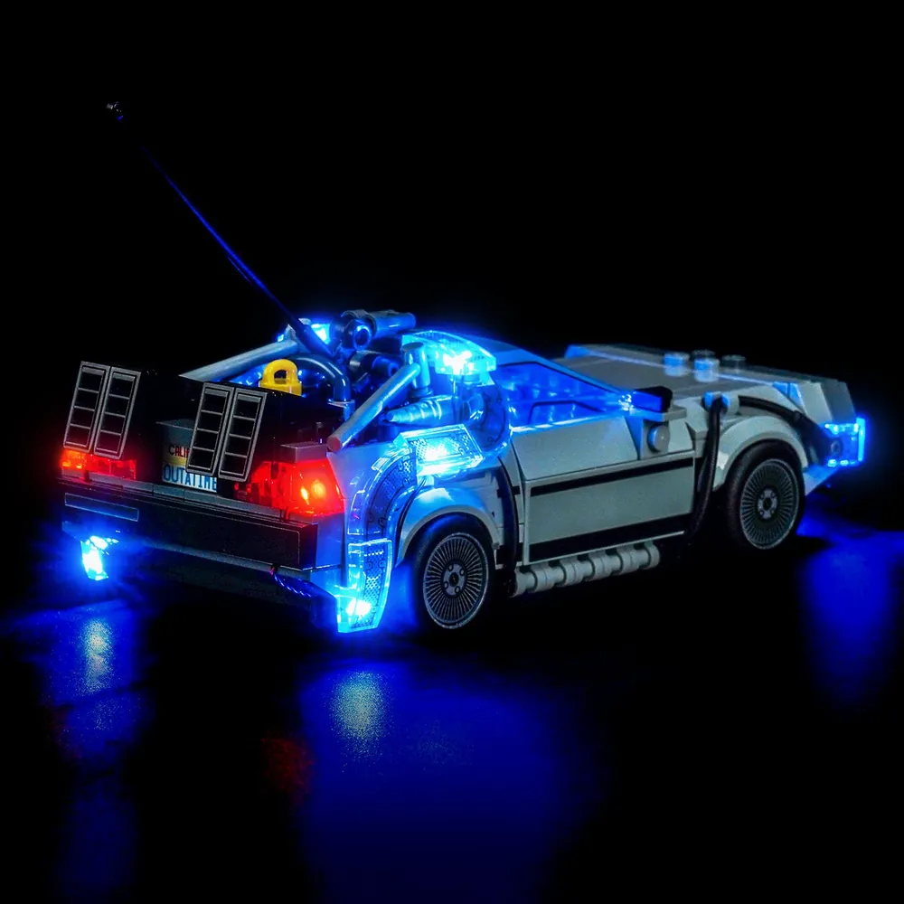 BrickBling modular micro-LEDs installed on LEGO 77256 Time Machine