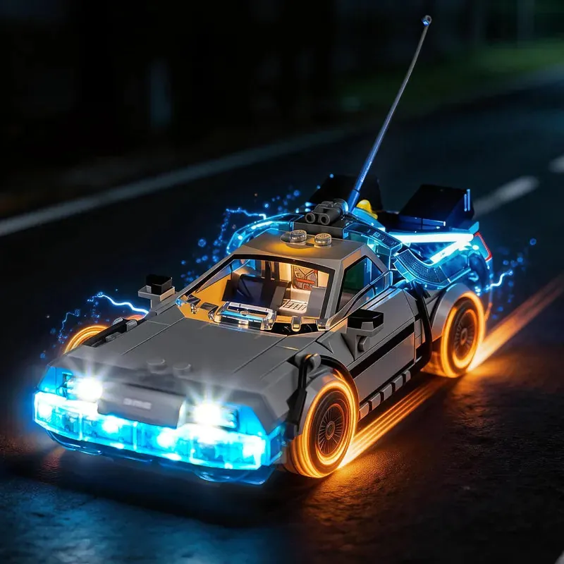 Lightailing thick wire installation on LEGO 77256 Time Machine