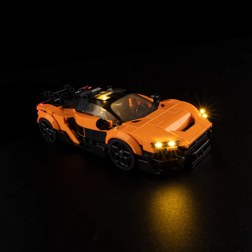 Game of Bricks LED kit for LEGO McLaren W1 77257 with expansion boards connecting lights