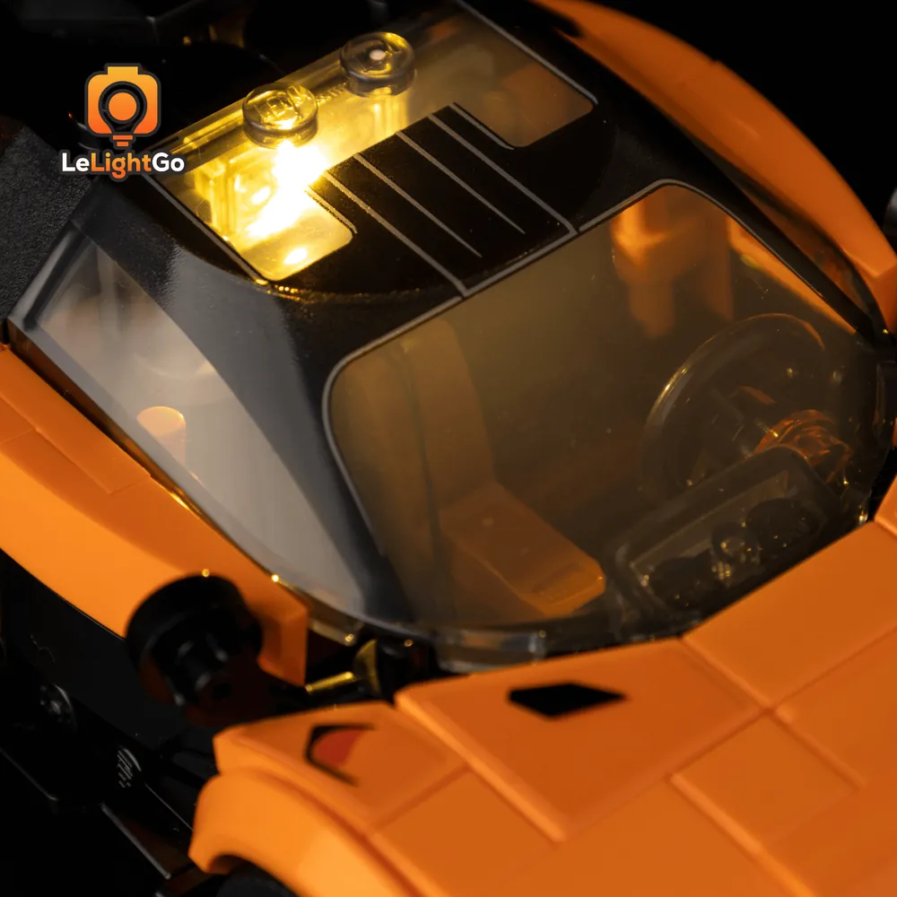 LeLightGo micro-LEDs on LEGO McLaren W1 77257 underbody