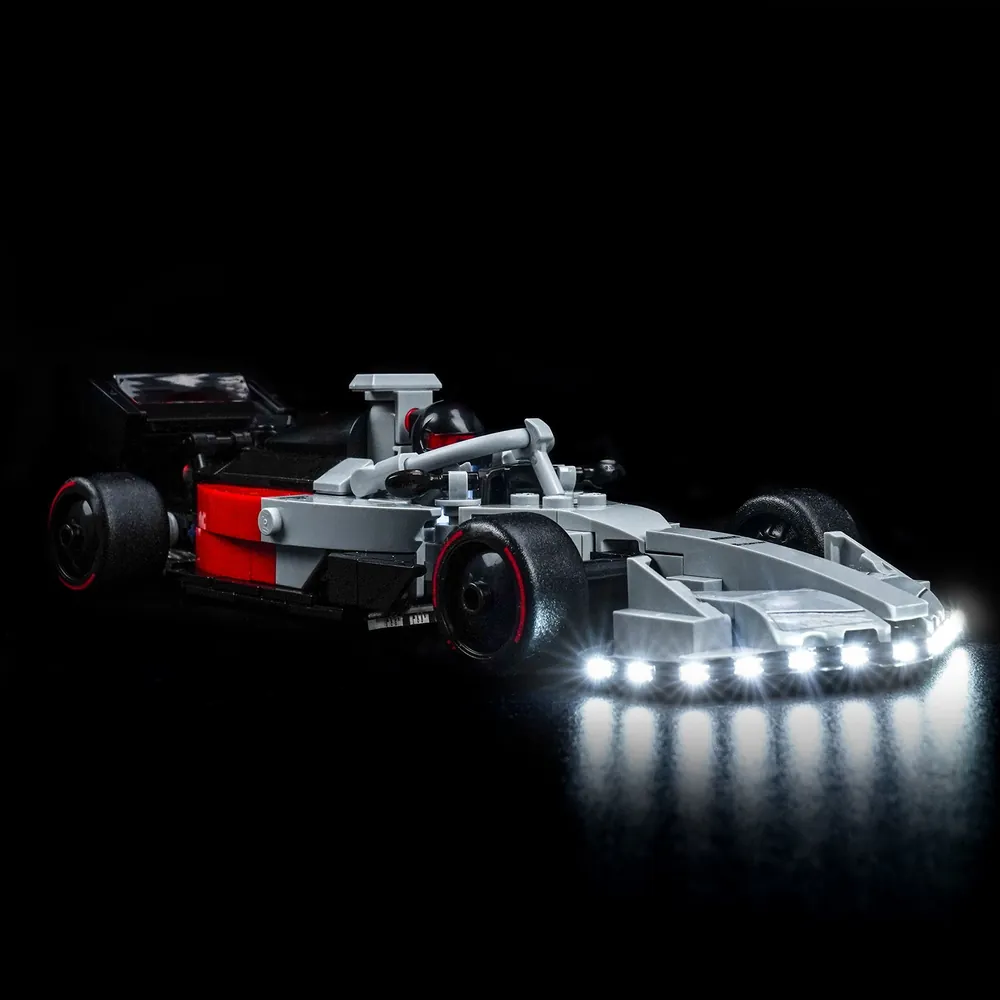 BrickBling light kit for LEGO Speed Champions Audi R26 with illuminated front wing