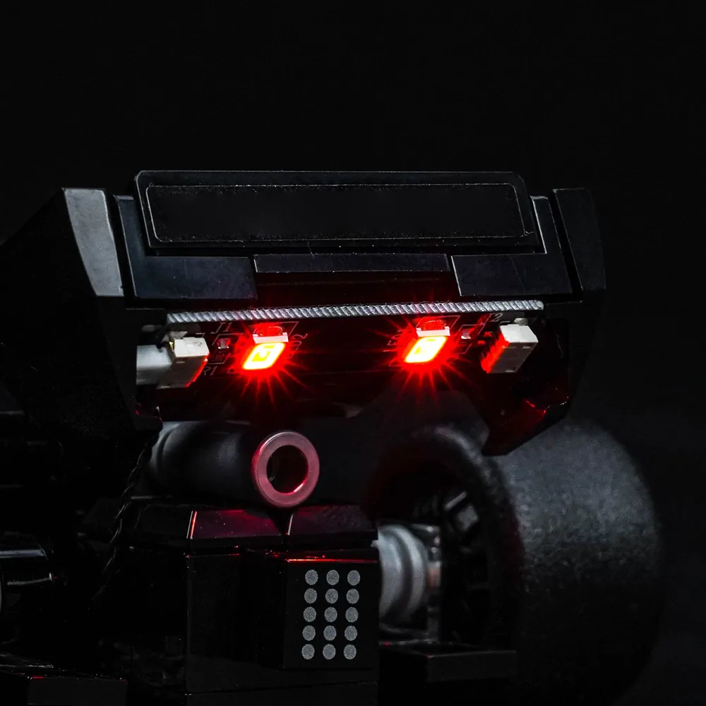 BrickBling light kit for LEGO Speed Champions Audi R26 with rear tail light glow