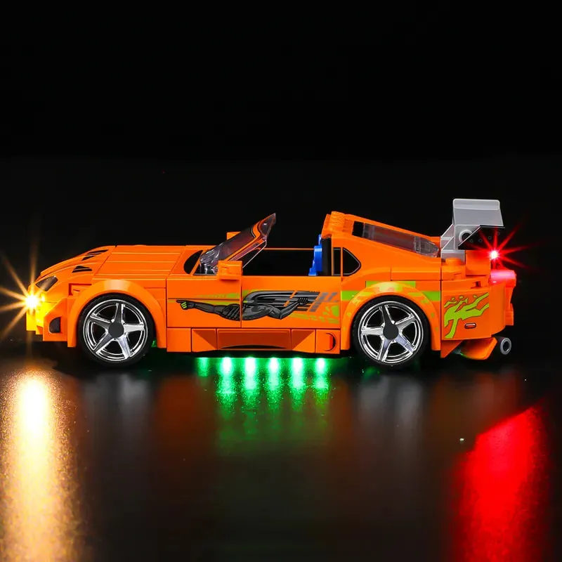 Lightailing wiring harness on LEGO Supra MK4 with thicker wires for durability