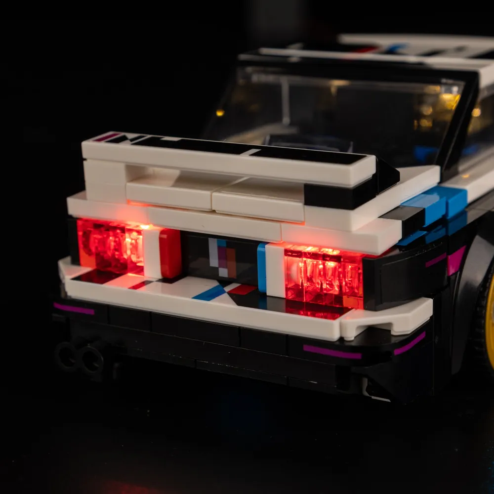 Game of Bricks tapered light wires on LEGO BMW M3 E30